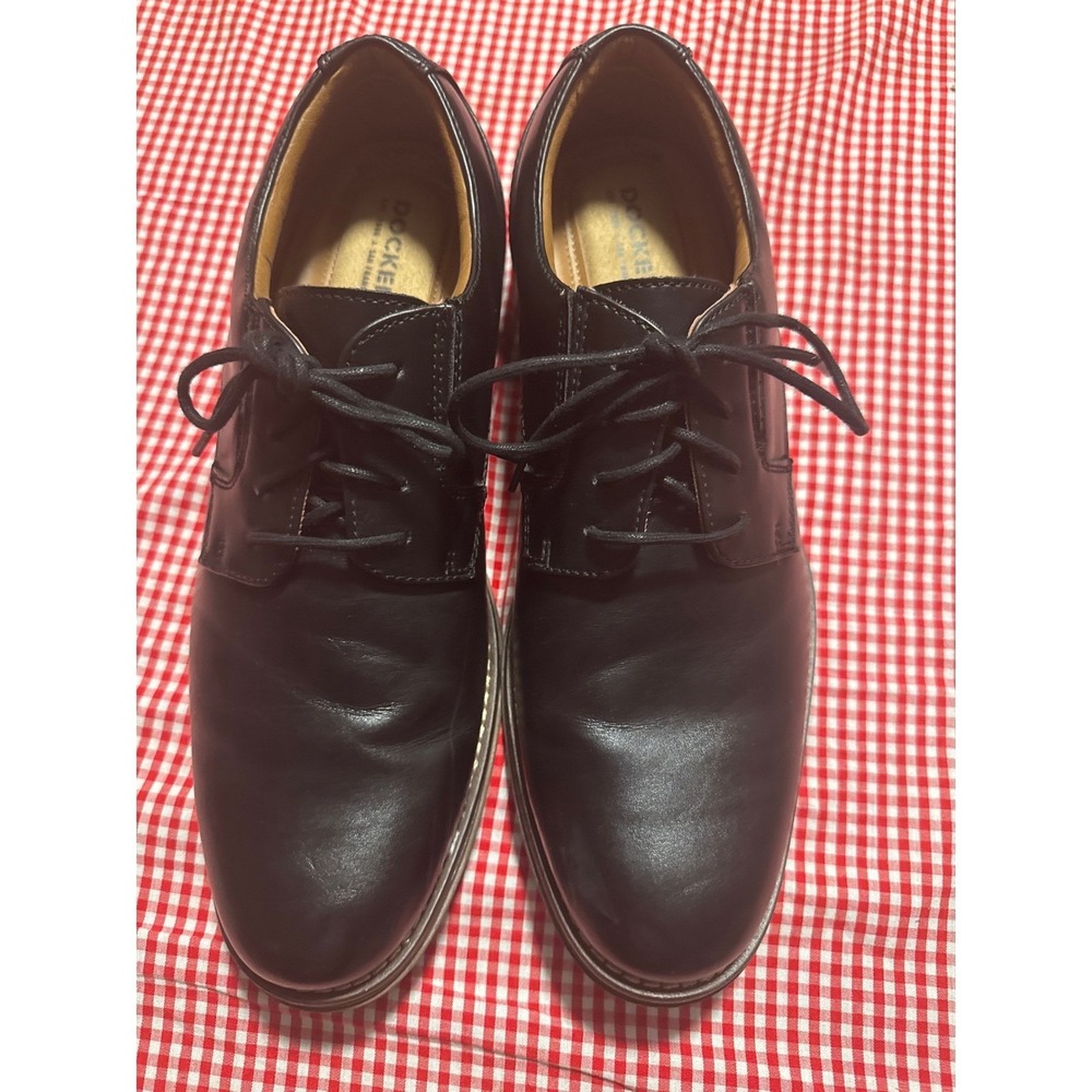 Dockers Mens Black Leather Lace Up Dress Shoes Size 8.5